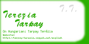 terezia tarpay business card